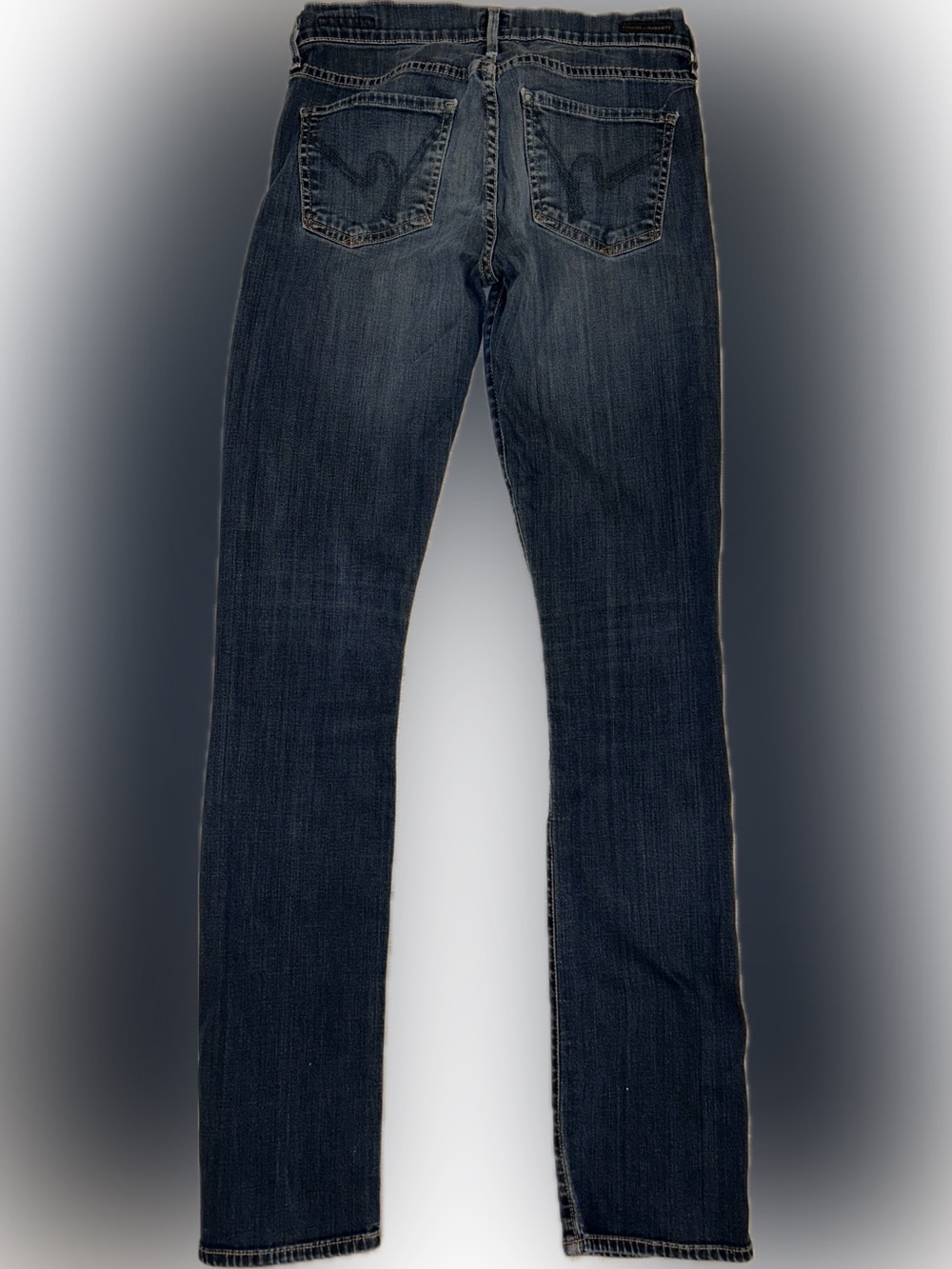 Citizens of Humanity ( C of H) should Dark Blue Straight-Leg Low Rise Jeans
